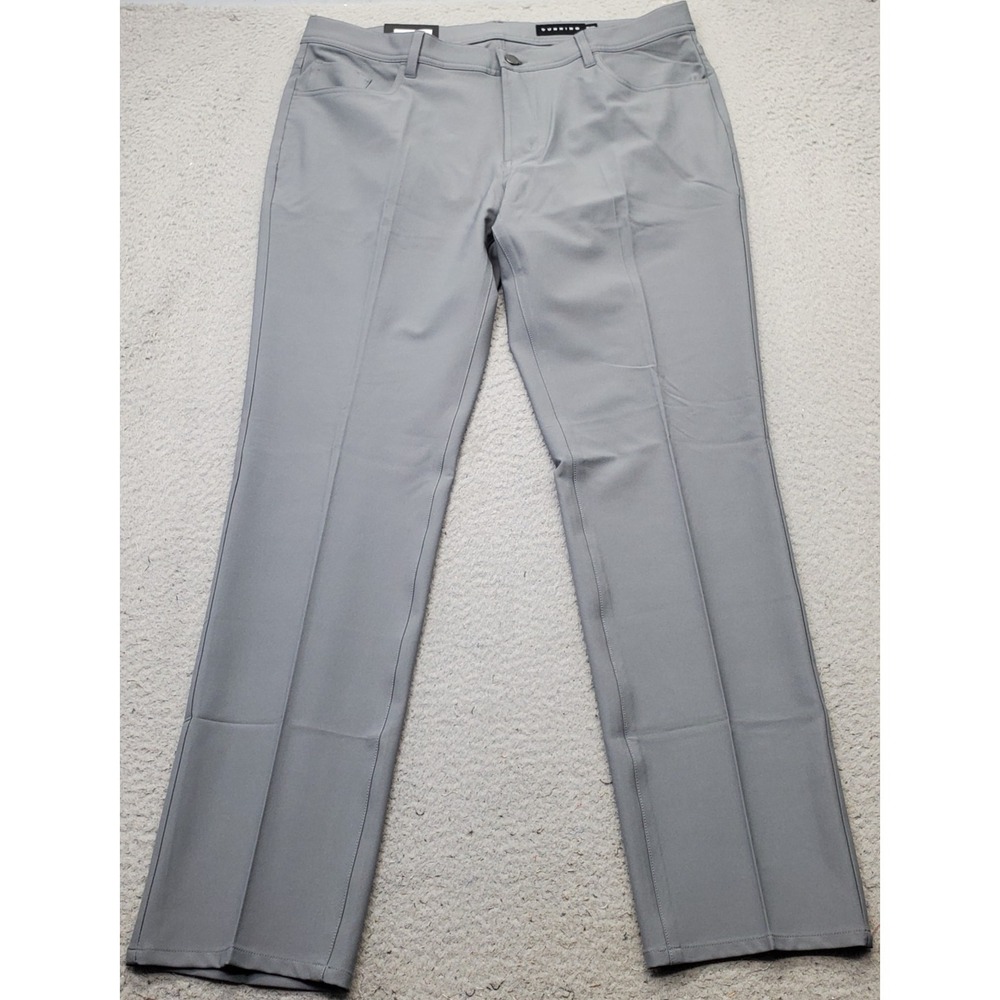 Dunning Golf Chino Pants Mens 36/32 Gray Performance Stretch Quick Dry D7S21P068